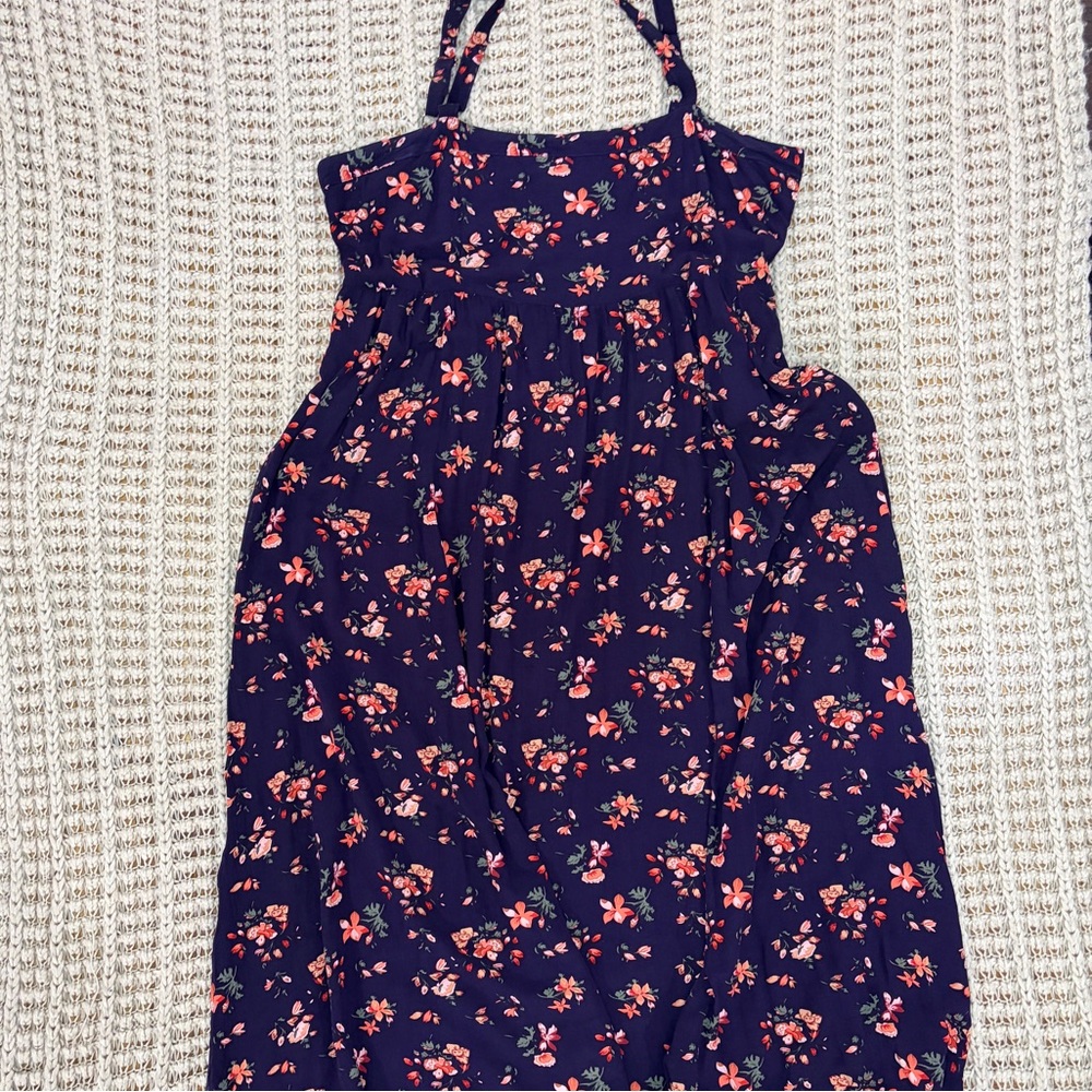 NATURAL LIFE Navy Sundress with Pink Floral Print